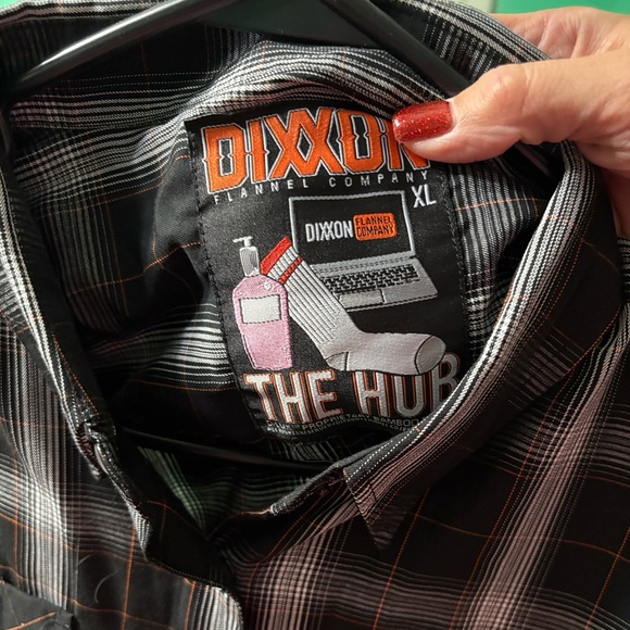 DIXXON women’s Black and Gray Checkered Shirt - Picture 2 of 4